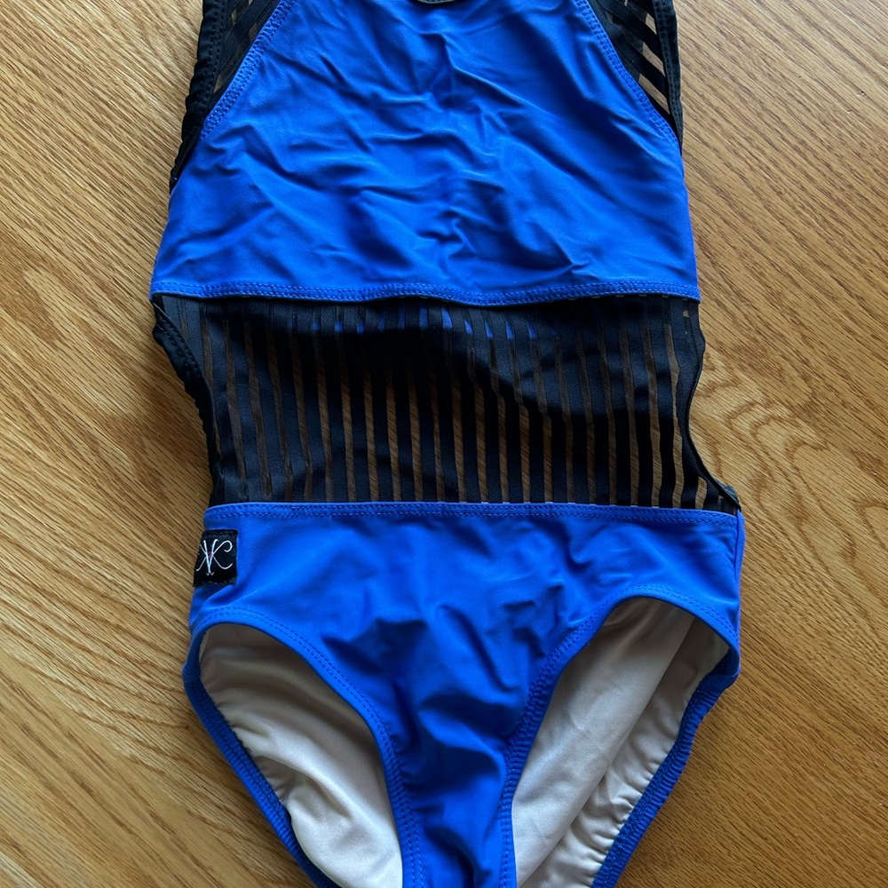 Blue Kandi Kouture leotard, child large